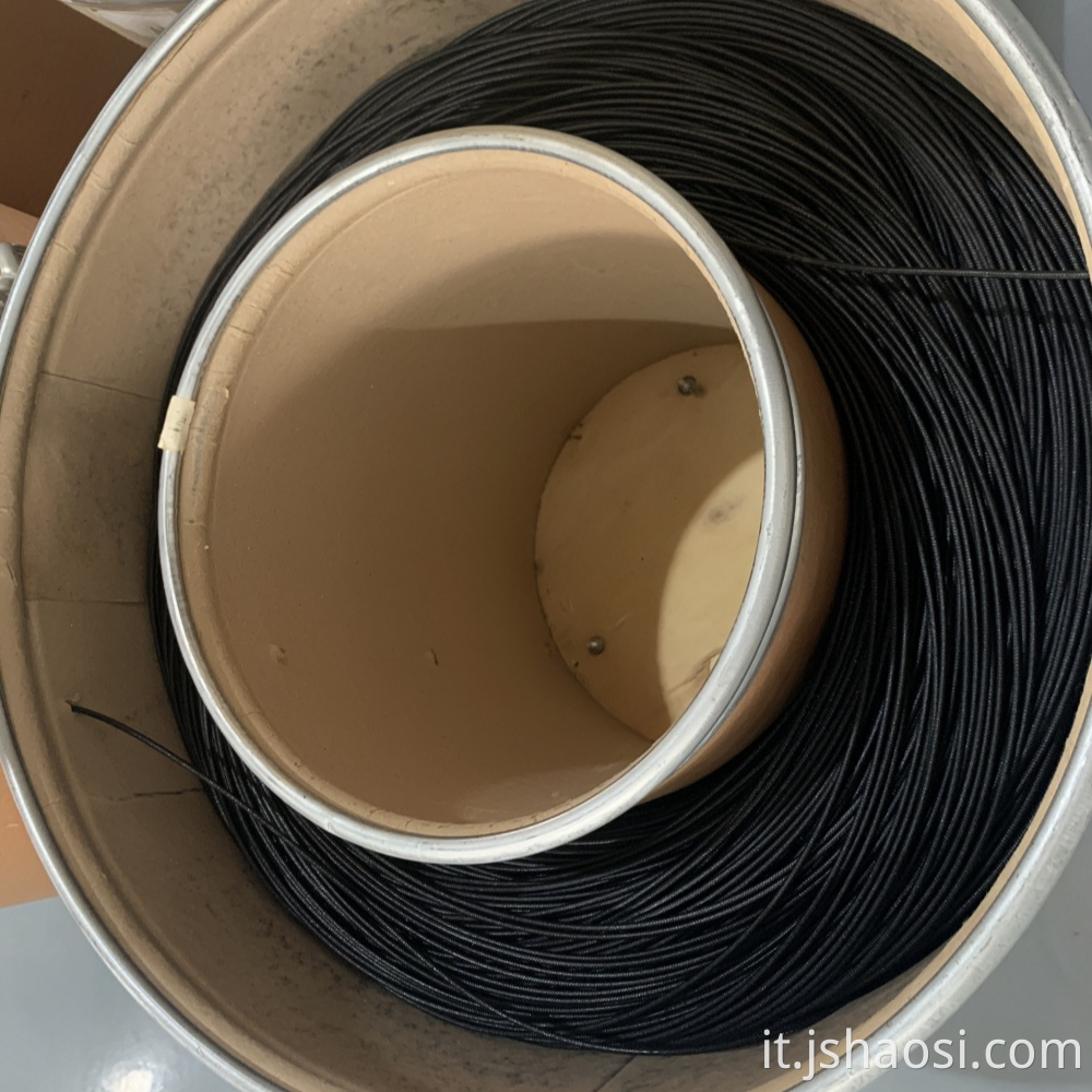 Silicone-braided wire black